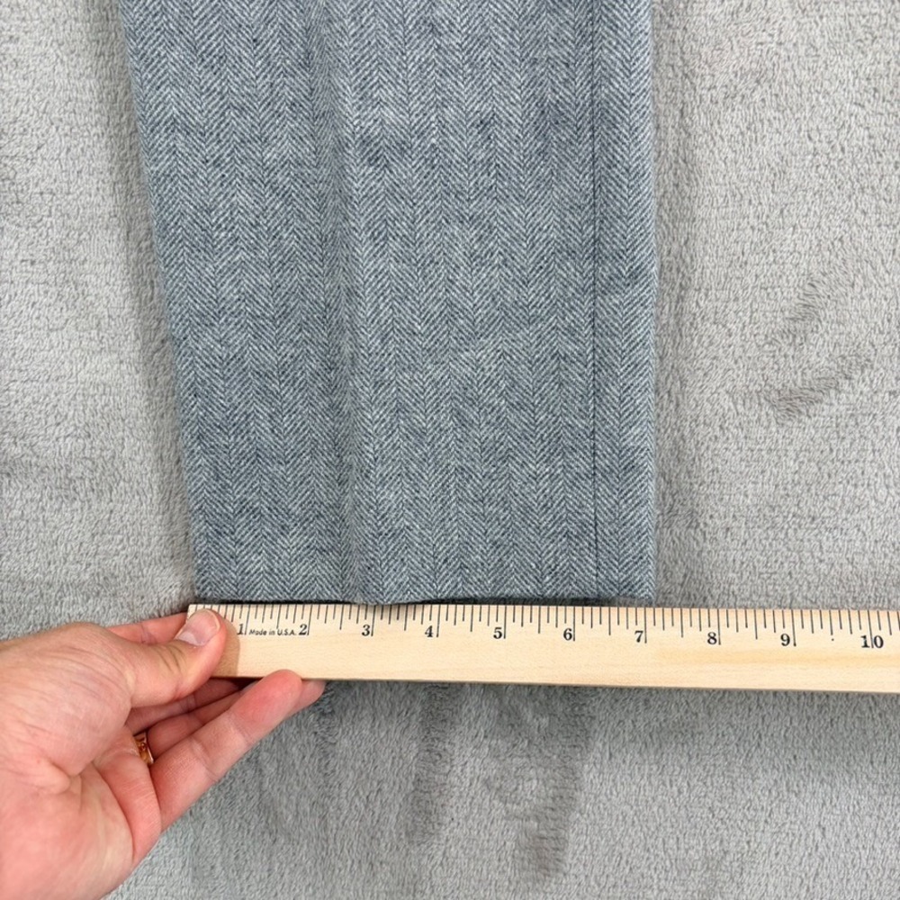 J.Crew Bowery Herringbone Wool Blend Dress Pants in‎ Grey Men 30x29 Classic Fit - Picture 9 of 11